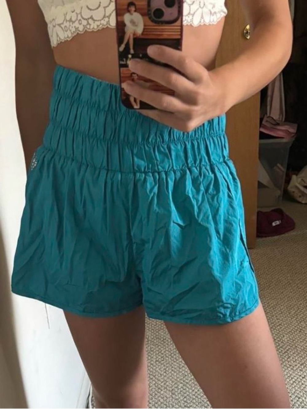 FP Movement by Free People Teal High-Rise Athletic Shorts